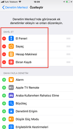 iphone ekran videosu çekmek