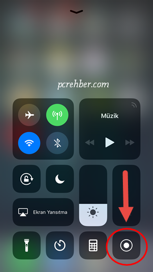 iphone ekran videosu kaydetmek
