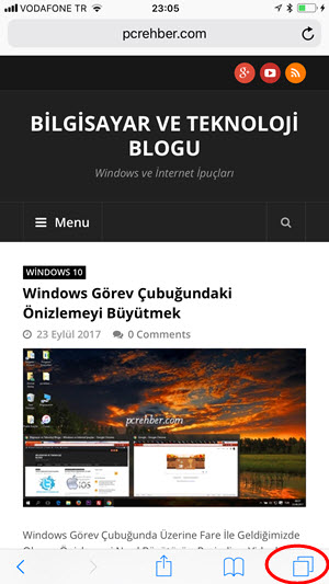 safari kapatılan sekmeleri geri getirmek