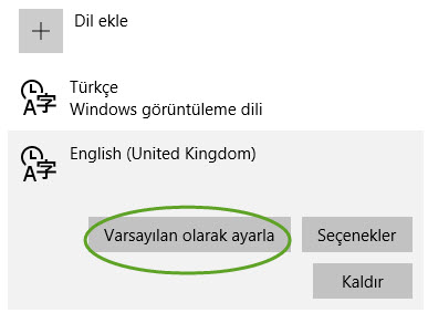 Windows 10 Klavye Dilini Değiştirmek