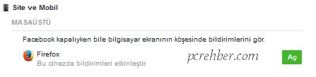 Facebook masaüstü bildirimler nasıl kapatılır