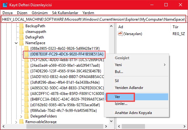 windows 10 3d nesneler kaldırma