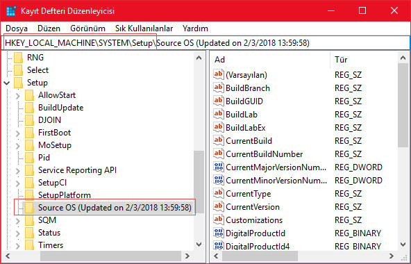 windows 10 guncelleme geçmişi