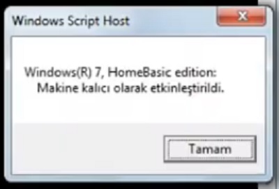 Windows 7 etkinleştirme programsız