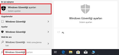 Windows 10 defender bildirim kapatma