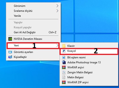 Windows 10 da ekran alıntısı kısayolu oluşturma