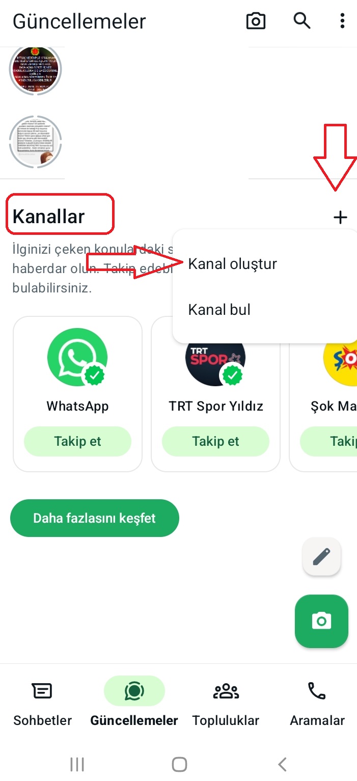 Whatsapp durum yerine güncelleme yazıyor ne yapmalıyım