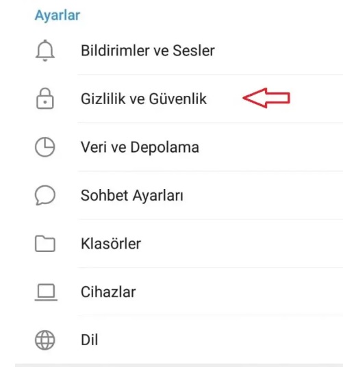 Telegram rehber senkronizasyonu kapatma