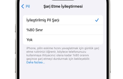E Görüş Pil optimizasyonu kapatma iphone