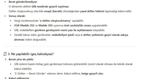 E-Defter berat yükleme süresi geçerse ne olur ?