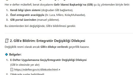 E-Defter entegratör değişikliği nasıl yapılır ?