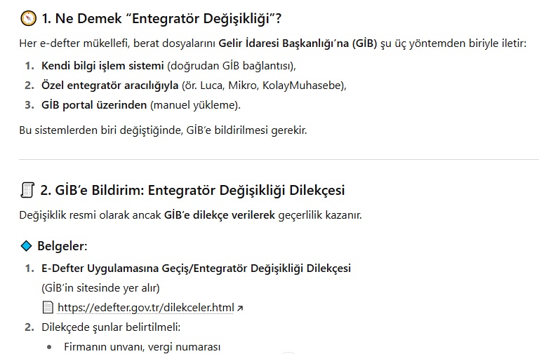 E-Defter entegratör değişikliği nasıl yapılır