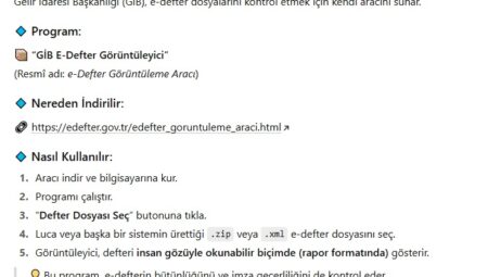 E-defter hangi programla açılır ?