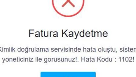 Kimlik doğrulama servisinde hata oluştu, sistem yöneticiniz ile görüşünüz! hata kodu : 1102!
