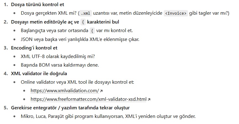 hata:error reading xmlstreamreader: unexpected character '{' (code 123 (ÇÖZÜM)
