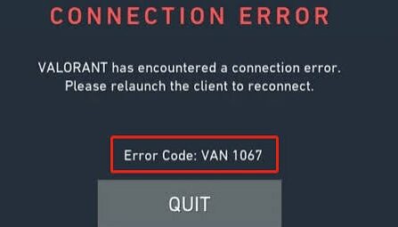 VALORANT VAN 1067 hatası nedir ve nasıl çözülür?