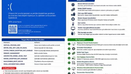 Windows 11 mavi ekran hatası verip yeniden başlıyor (ÇÖZÜM)